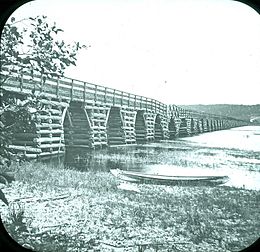 Pont sur la Nerepis à Westfield en 1875