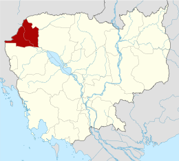 Localisation de la province de Banteay Mean Chey au Cambodge.