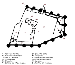 Plan du château d'Angers