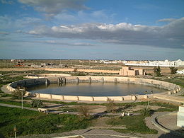 Bassins des Aghlabides à Kairouan, partiellement alimentés par un système de drainage des eaux du Merguellil