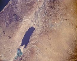 Image satellite de la mer Morte.
