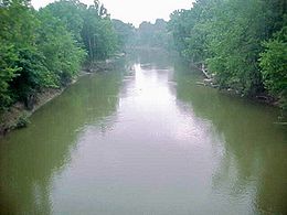 Vue de la rivière Embarras dans l'Illinois