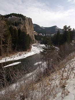 La rivière Gallatin en hiver