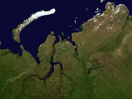 Image satellite de l'Estuaire de Taz.