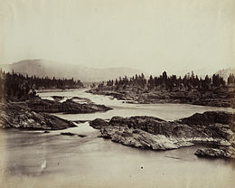 Les chutes de Kettle en 1860