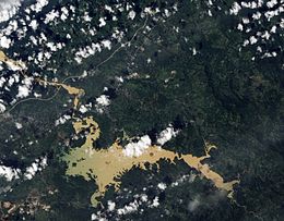 Image satellite en couleurs réelles du lac
