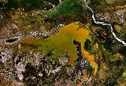 Image satellite du lac Kinkony.