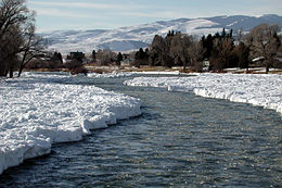 Rivière Madison en hiver à Ennis.