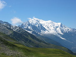 Mont-Blanc vu du chemin du refuge Albert Ier