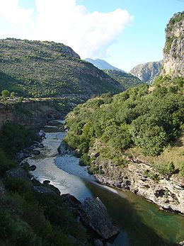 Vallée de la Morača au nord de Podgorica.