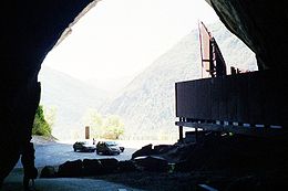 Photo prise depuis l'entrée de la grotte