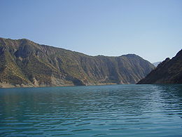 Le barrage de Nourek sur le Vakhch.