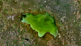 Lac La Vieille vu de l'espace
