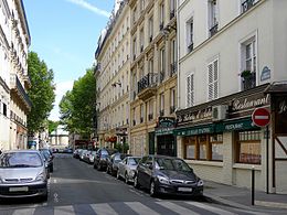 Rue Lavoissier vue de la rue d'Astorg.