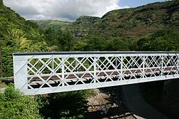 Pont ferroviaire sur la Ravine de la Grande Chaloupe, à La Grande Chaloupe.