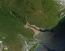 Image satellite du Río de la Plata.