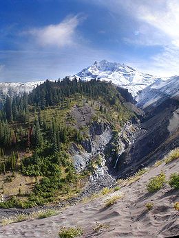 Près de la source de la Sandy River dans la réserve sauvage Mount Hood Wilderness