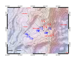 Carte topographique détaillant la position des forces en présence lors de la tentative d'encerclement.