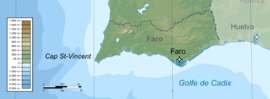 Carte topographique de l'Algarve
