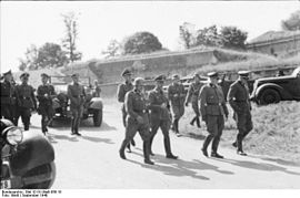 Inspection de Himmler et Dietrich au fort de Plappelville en 1940