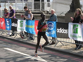 Edna Kiplagat, London Marathon 2011.jpg