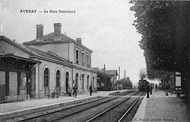L'intérieur de la gare vers 1900.