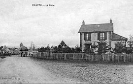 La gare de Baupte au début des années 1900.