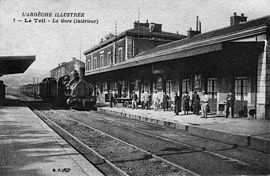 La gare du Teil vers 1900.