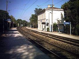 La gare de La Pomme, côté quais, en août 2007.
