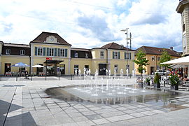 Gare de Delémont et Fontaine de l'Europe