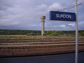 Voies extérieures de la gare de Surdon.
