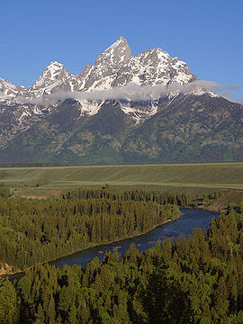 Rivière Snake dans le Wyoming aux États-Unis