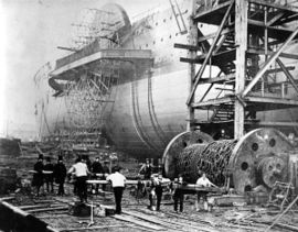 SS Great Eastern peu avant son lancement en 1858