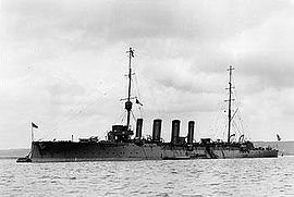 Le HMS Weymouth en 1912
