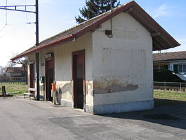 Vue du bâtiment de la gare de Fey