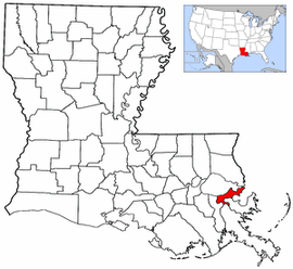 Localisation de La Nouvelle-Orléans