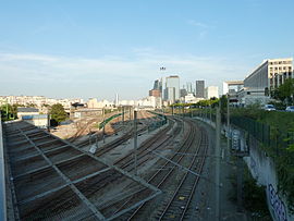 Le site vu du pont de la rue de la Garenne à Nanterre mi-2010.