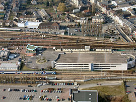 Vue aérienne de la gare