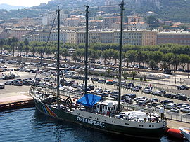 Le Rainbow Warrior à Bastia en 2007