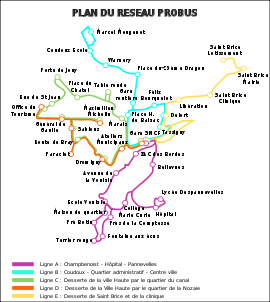 Plan du réseau Probus