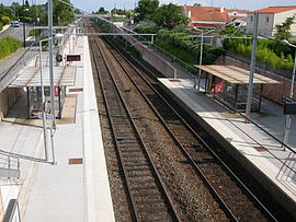 Vue aérienne de la gare