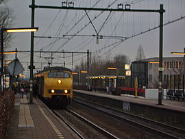 La gare avec l'omnibus d'Utrecht