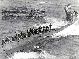 Le U-505 peu après sa capture