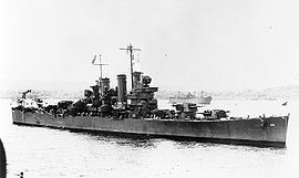 USS Helena (CL-50) dans le Pacifique sud, 1943