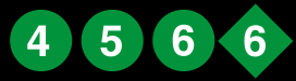 Métros 4-5-6, qui utilisent la Lexington Avenue Line. La couleur verte date de 1979.