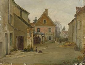 Rue de village par Pierre-Édouard Frère