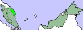 Carte du Terengganu dans la Malaisie