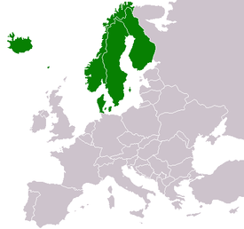 Localisation des pays nordiques