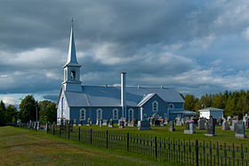 L'église de la paroisse Saint-Gabriel-Lalemant, dans le village de Saint-Gabriel-Lalemant