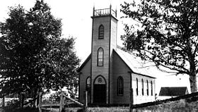 L'église méthodiste unie de Tétagouche-Sud, vers 1920.